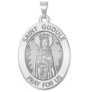 Saint Gudule Oval Religious Medal   EXCLUSIVE 