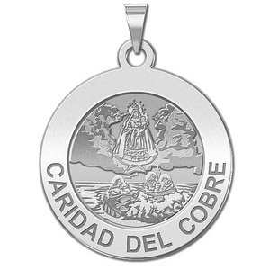 Caridad Del Cobre Round Religious Medal    EXCLUSIVE 