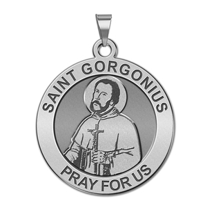 Saint Gorgonius Round Religious Medal  EXCLUSIVE 