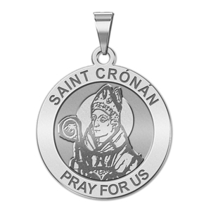Saint Cronan Round Religious Medal  EXCLUSIVE 
