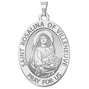 Saint Rosalina of Villeneuve Oval Religious Medal  EXCLUSIVE 