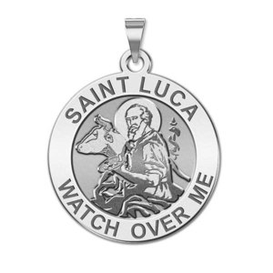 Saint Luca Round Religious Medal
