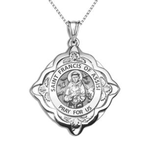 Saint Francis of Assisi Cathedral Round Religious Medal   EXCLUSIVE 