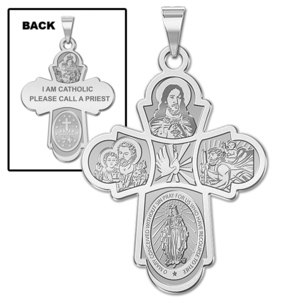 4 Way Cross Religious Medal    EXCLUSIVE 