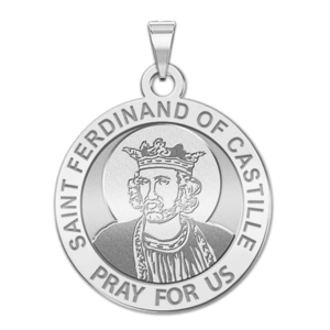 Saint Ferdinand of Castille Round Religious Medal   EXCLUSIVE 