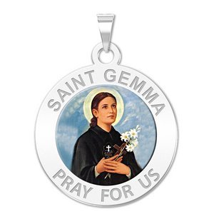 Saint Gemma Galgani Medal   Color Round  EXCLUSIVE 