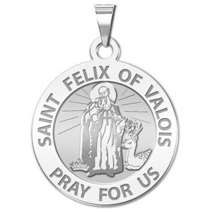 Saint Felix of Valois Round Religious Medal   EXCLUSIVE 