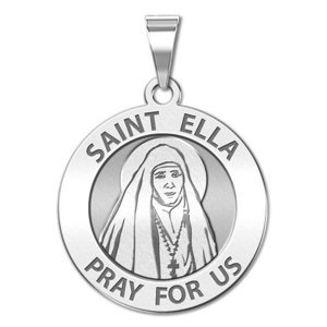 Saint Ella Religious Round Medal  EXCLUSIVE 