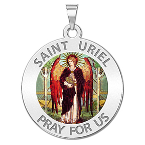 Saint Uriel Religious Medal  Color EXCLUSIVE 