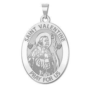 Saint Valentine Oval Religious Medal   EXCLUSIVE 