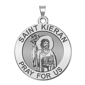 Saint Kieran Round Religious Medal  EXCLUSIVE 