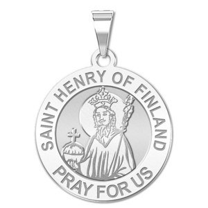 Saint Henry of Finland Round Religious Medal   EXCLUSIVE 