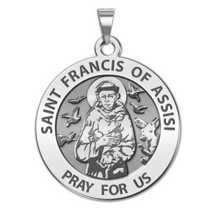 or Sterling Silver PicturesOnGold.com Saint Celestine Round Religious Medal 14K Yellow or White Gold 