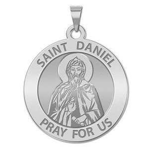 Saint Daniel the Stylite Round Religious Medal  EXCLUSIVE 