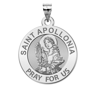 Saint Appollonia Round Religious Medal