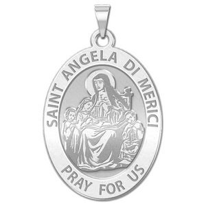 Saint Angela di Merici Oval Religious Medal  EXCLUSIVE 