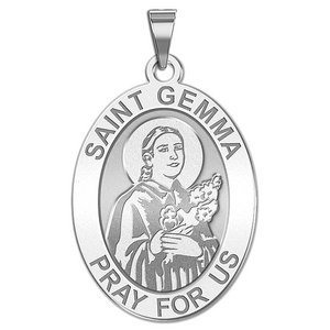 Saint Gemma Galgani Oval Medal   Round  EXCLUSIVE 