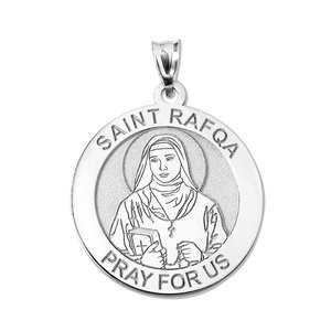 Saint Rafqa Round Religious Medal  EXCLUSIVE 