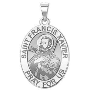 Saint Francis Xavier Oval Religious Medal   EXCLUSIVE 