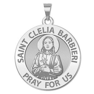 Saint Clelia Barbieri Round Religious Medal    EXCLUSIVE 