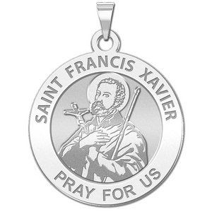 Saint Francis Xavier Round Religious Medal   EXCLUSIVE 