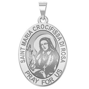 Saint Maria Crocifissa Di Rosa   Oval Religious Medal   EXCLUSIVE 