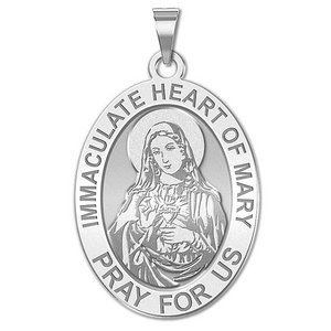 Immaculate Heart of Mary Oval Religious Medal  EXCLUSIVE 
