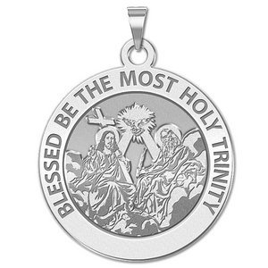 Holy Trinity Round Religious Medal   EXCLUSIVE 