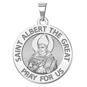 Saint Albert the Great Round Religious Medal  EXCLUSIVE 