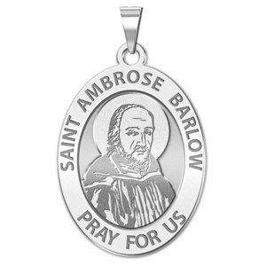 Saint Ambrose Barlow Oval Religious Medal  EXCLUSIVE 
