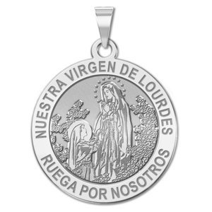 Nuestra Virgen de Lourdes Religious Medal   EXCLUSIVE 