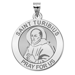 Saint Turibius Round Religious Medal   EXCLUSIVE 