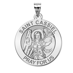 Saint Cassiel Round Religious Medal