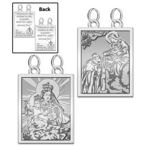 Double Sided Scapular Religious Medals Set