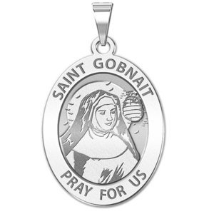 Saint Gobnait Oval Religious Medal   EXCLUSIVE 