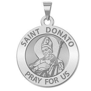 Saint Donato of Arezzo Round Religious Medal  EXCLUSIVE 
