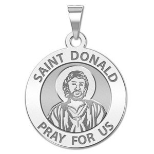 Saint Donald Round Religious Medal  EXCLUSIVE 