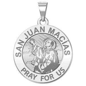 San Juan Macias Round Religious Medal   EXCLUSIVE 