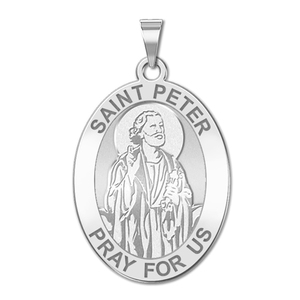 Saint Peter Oval Religious Medal  EXCLUSIVE 