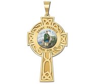 Saint Patrick CELTIC CROSS Religious Medal   Color EXCLUSIVE 