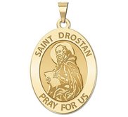 Saint Drostan Oval Religious Medal  EXCLUSIVE 