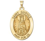 Saint Gudule Oval Religious Medal   EXCLUSIVE 