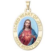 Sacred Heart of Jesus Religious Medal   Color EXCLUSIVE 