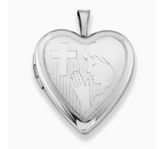 Sterling Silver Girls Communion Heart Locket