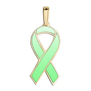 Awareness Ribbon Light Green Color Charm