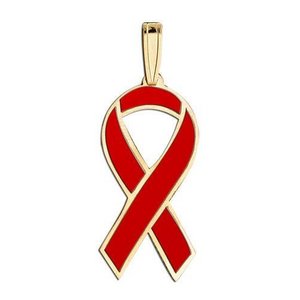Awareness Ribbon Red Color Charm