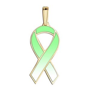 Awareness Ribbon Mint Green Color Charm