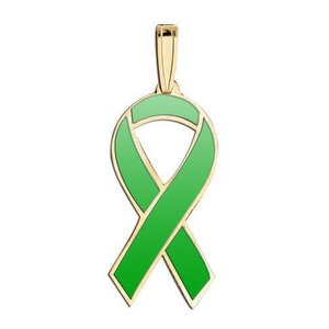 Awareness Ribbon Green Color Charm