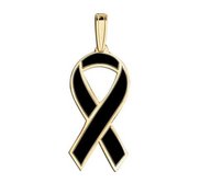 Awareness Ribbon Black Color Charm