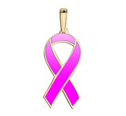 Awareness Ribbon Hot Pink Color Charm